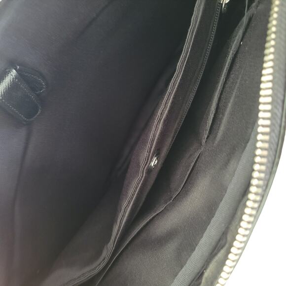 COACH Crossgrain Leather Briefcase Laptop Bag Black Unisex Large Zip 15x11x3 - Picture 5 of 15